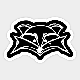 Sketchy Mr Fox (Dark) Sticker